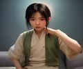 约炮成功案例配图，公园散步约见场景，阳光明媚，轻松愉快的氛围